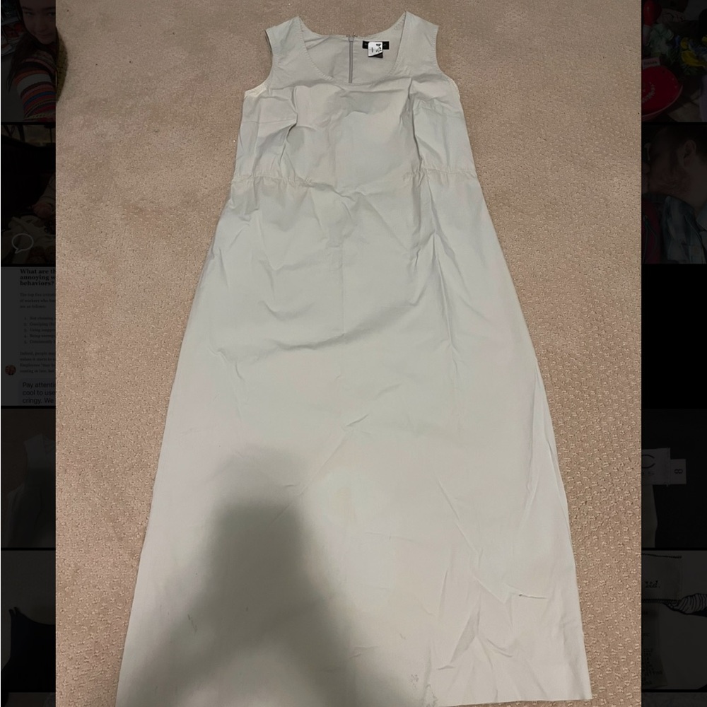 Elegant Cream Sleeveless Dress